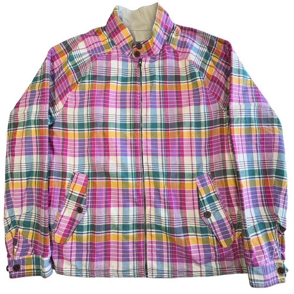 Polo Ralph Lauren Reversible Field Jacket Mens XL Tan Plaid Buckle Back NWT